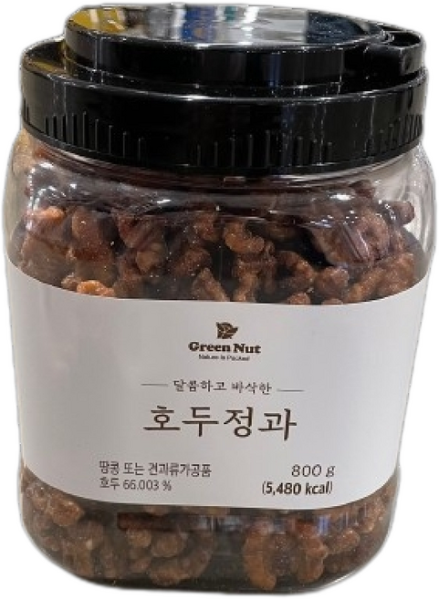 코스트코 그린너트 호두정과 호두강정 달콤 바삭 간식 안주 비정제설탕, 1개, 800g