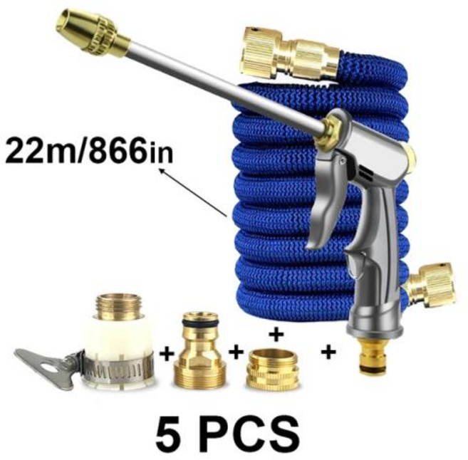 세차용 고압 물 분무기 제트 와셔 호스 파이프 지팡이 깍지 스프링클러 정원 청소 걸레 자동차 청소 도구, 한개옵션2, 한개옵션1, 04 5PCS 22M, 1개, 5PCS 22M