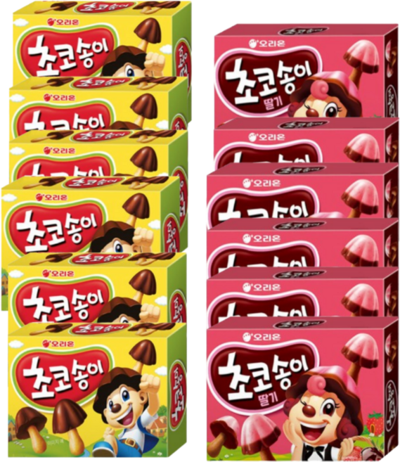 오리온 초코송이 50g + 초코송이 딸기 45g 각6개 (총 12개), 12개
