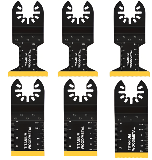 09몬 티타늄 강화 멀티커터날 34mm 44mm 금속목재 겸용, 6개
