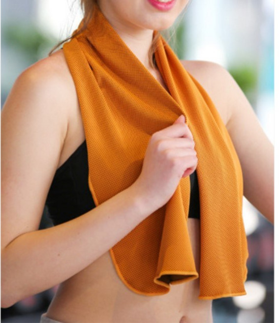 초경량 스포츠 냉감 쿨타올, 3개, 오렌지