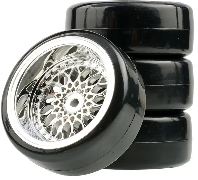 4Pcs RC 1:10 드리프트 카 플라스틱 휠 림 및 타이어 HSP 94123/94103/D4/D3 Offsrt 3/6/9mm용, 01 Offset 9mm