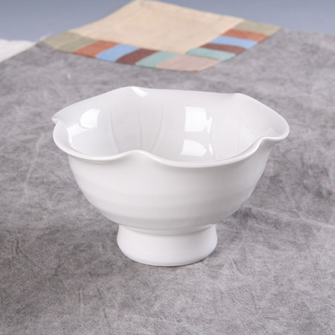 오일장 백자 물레 연 나눔잔, 1개