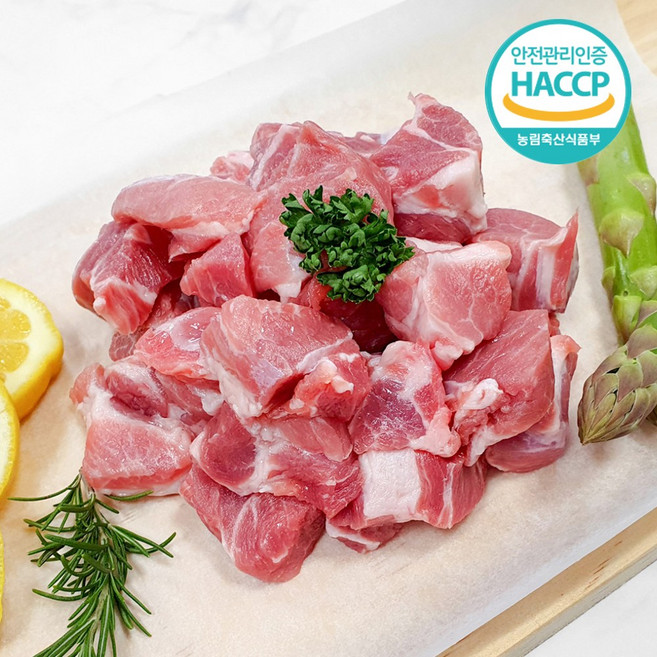 디에스미트 한돈 목살 찌개용 300g 우시산한돈 냉장, 1개