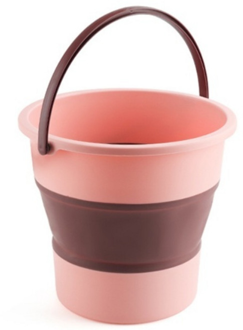 라라하우스 벡스 접이식 폴딩 세차 바스켓 세차버킷 바구니, 핑크, 10L