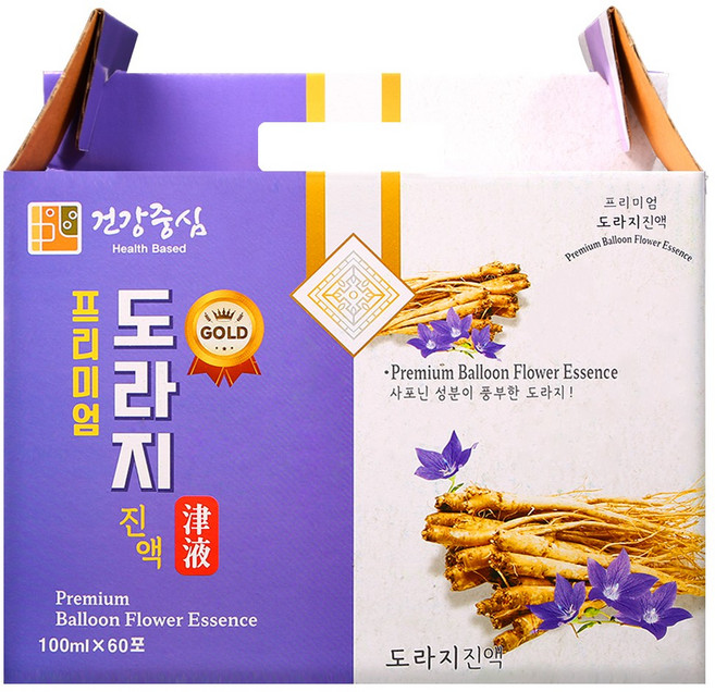 건강중심 도라지 진액 액기스, 60개, 100ml