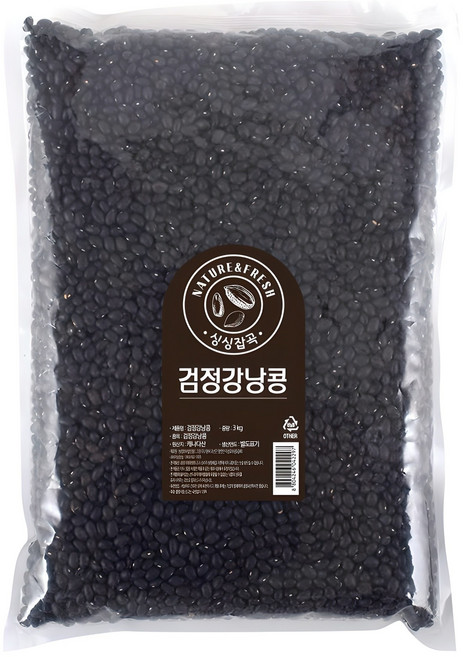 월드그린 싱싱 검정 강낭콩, 3kg, 1개