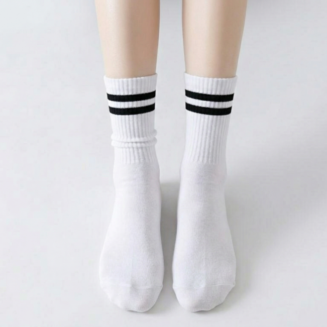 앤시오 이선 베이직 여성용 중목 양말 8켤레