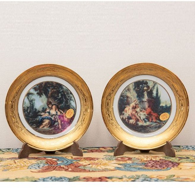 이태리 24K 골드 명화접시 프랑수아 부셰 작품 시리즈 16cm - 이태리직수입