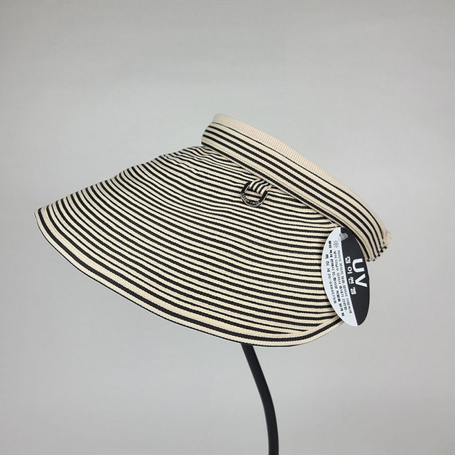 줄지 여성 말이썬캡 돌돌이썬캡 국산 스트라이프 UV 썬캡 자외선차단 여름모자 4종 택1