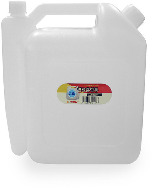 TON 톤 연료혼합통 4L H4000 예초기 휘발류 엔진오일 혼합통, 1개