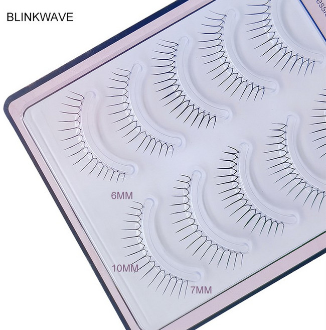 속눈썹 인조속눈썹 가닥속눈썹 드림 디어 5 쌍 가짜 타입 업그레이드 된 자형 투명 줄기 부드러운 자연 눈, BWG-07, 1개, 05 BWG-07