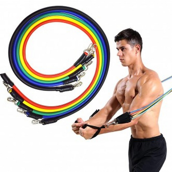 튜빙밴드 도어앵커 홈트 그립바 탄력 탄성 저항 헬스 전신 근력운동 고무 밴드 5종 세트, 1개