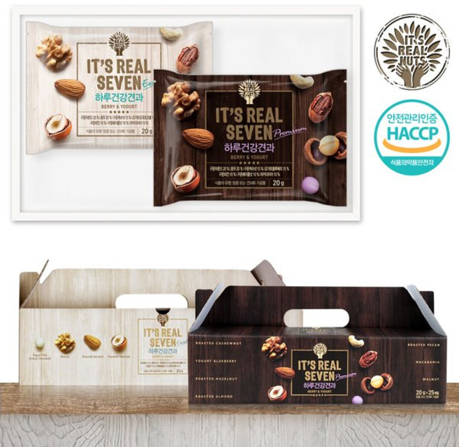 리얼넛츠 리얼세븐 하루건강견과 프리미엄/엑설런트/2박스/총50봉, 2개