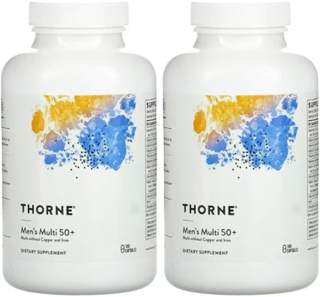 쏜 리서치 50세 이상 남성 멀티 종합 비타민 남자 미네랄 180캡슐 2통, 2개, 180정 - 쿠팡