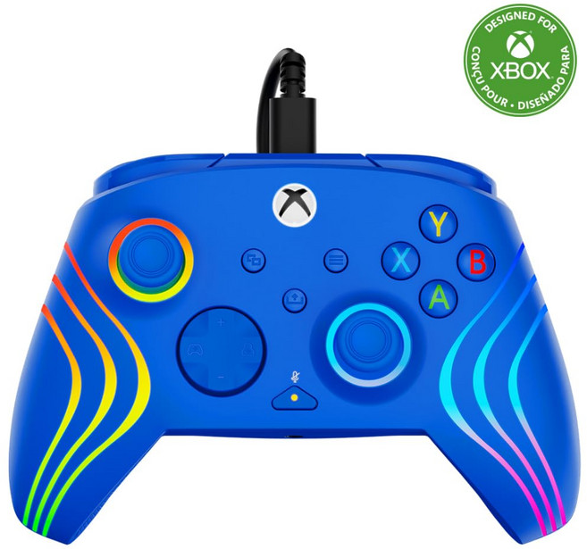 [Amazon.co.jp TURTLE BEACH Afterglow Wave USB Xbox PCXbox 3 RGB 한정] 컨트롤러 블루 유선
