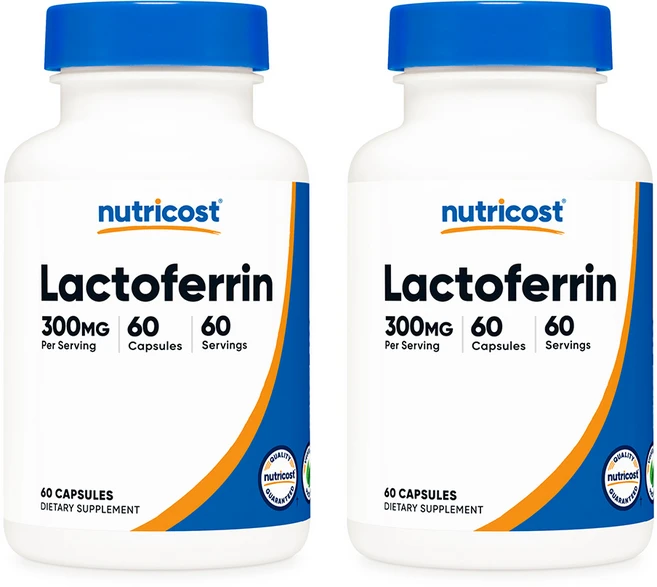 뉴트리코스트 락토페린 300mg 캡슐 60정 2개, 60캡슐 2개 - 쿠팡