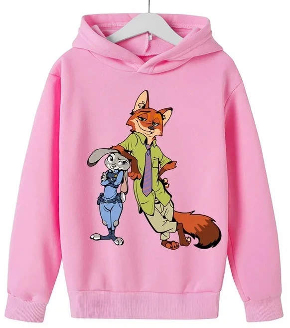 올스토어 potdemiel 패션 아동복 Zootopia Judinik 후드티 가을 겨울 소녀 및 따뜻한 스웨터, 05 150, 01 1