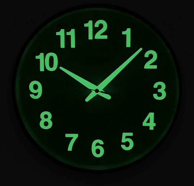 고휘도 야광 벽시계 국산 무소음 시계 중형 대형, 고휘도 야광 블랙(중형)