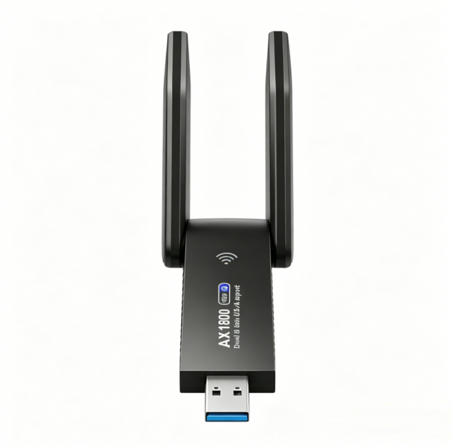AX1830 無線網卡 WiFi6 USB接收器, 1個, WiFi6-1800M雙頻免驅網卡