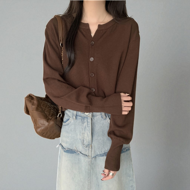 데일리바이블 여성 기본 소프트 촉감 니트 가디건