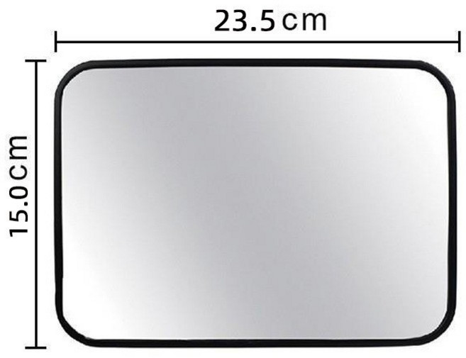 寶寶後照鏡 汽車座椅安全觀察鏡 壓克力安全鏡面, 1個, 方形黑色[中]
