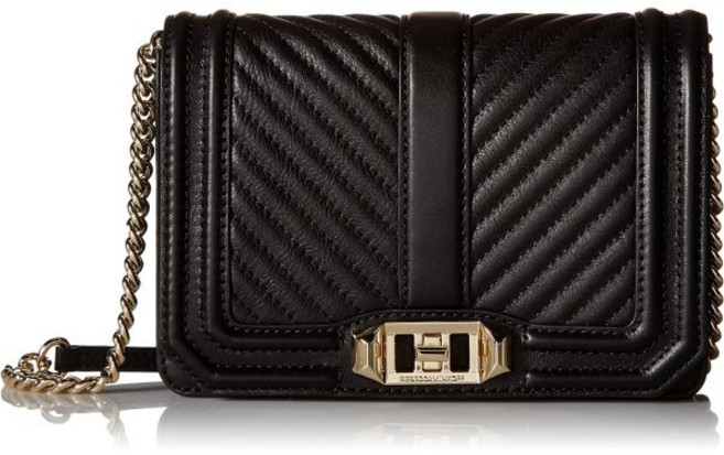 Rebecca Minkoff 쉐브론 퀼팅 스몰 러브 크로스바디 백