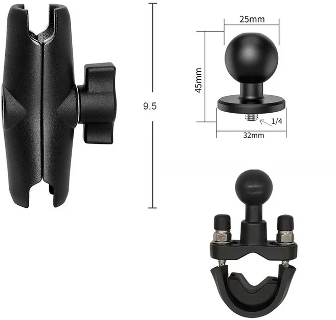 오토바이 자전거 보이지 않는 Selfie 스틱 GoPro Insta360 카메라 액세서리 호환 모노 포드 핸들 바 마운트, 06 D, 01 China Mainland