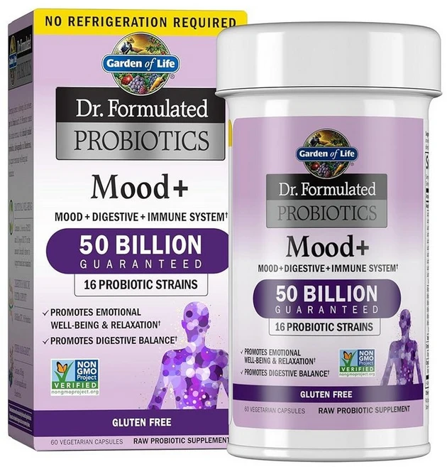 가든오브라이프 닥터포뮬레이티드 무드 플러스 프로바이오틱스 500억 CFU 캡슐 60정, 1개 - 쿠팡