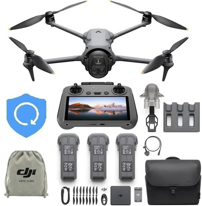 DJI 매빅 4 프로 RC 2와 더 많은 콤보 비행 (뉴욕 1년 케어 플랜 ) 플래그십 트라이 카메
