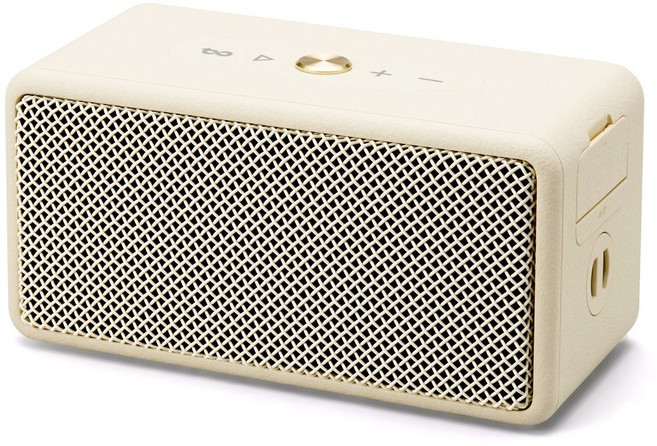 Coms 휴대용 블루투스 스피커 20W 고출력 TWS FM라디오 캠핑 HT200, 아이보리