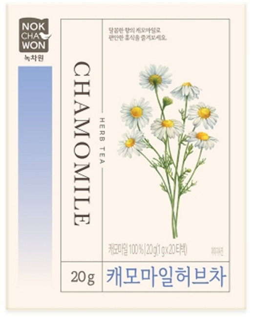 녹차원 캐모마일 허브차, 1g, 20개입, 1개