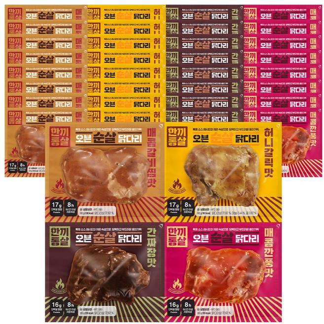 한끼통살 오븐 순살 닭다리 혼합 36개입, 100g, 36개