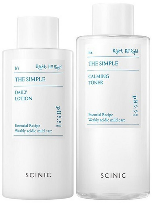 더 심플 카밍 로션 260ml + 토너 300ml, 1세트