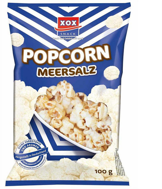 XOX 팝콘 씨 솔트, 100g, 4개