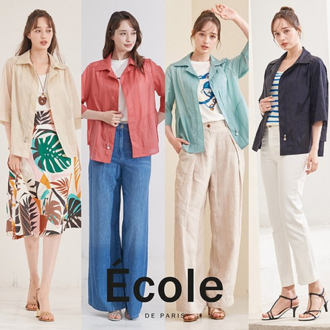 에꼴드파리 25SS 타프타 시스루 썸머 자켓 1종