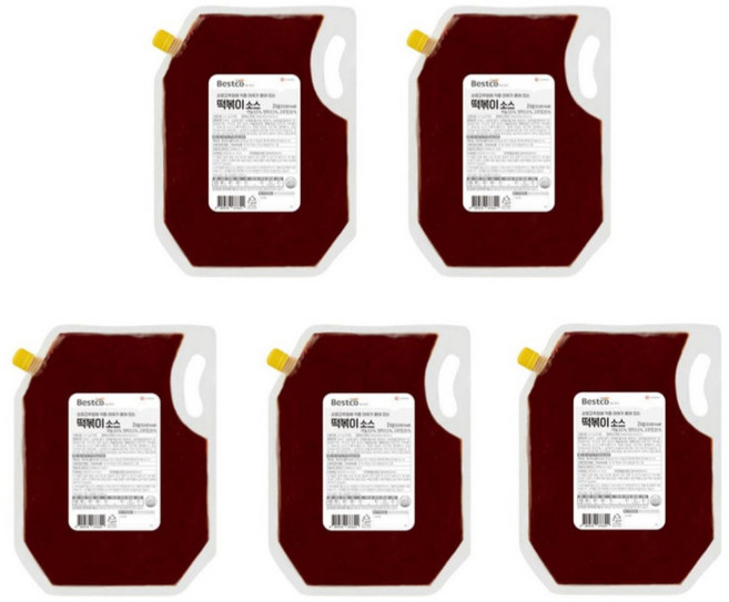 베스트코 떡볶이 소스, 2kg, 5개