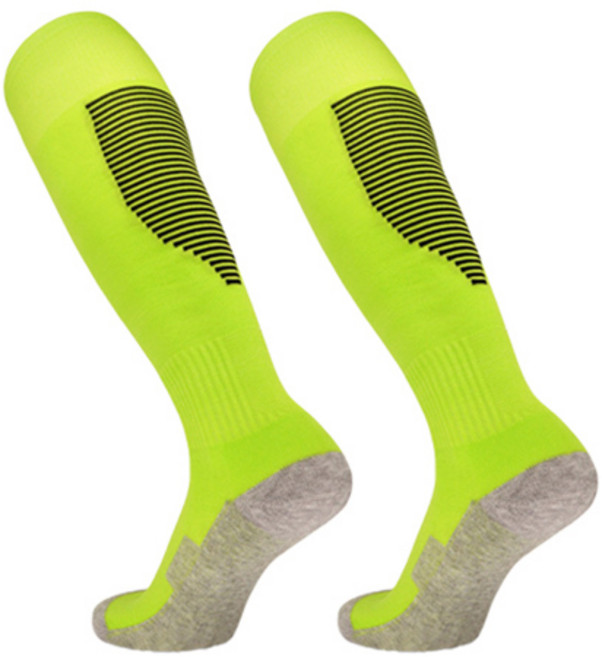 스트라이프 스포츠 축구 양말 키즈 통기성 축구 클럽 무릎 높은 훈련 러닝 롱 스타킹 타월 바닥 양말 남여, 04 Eu Size(39-44), [00] White Black, 1개