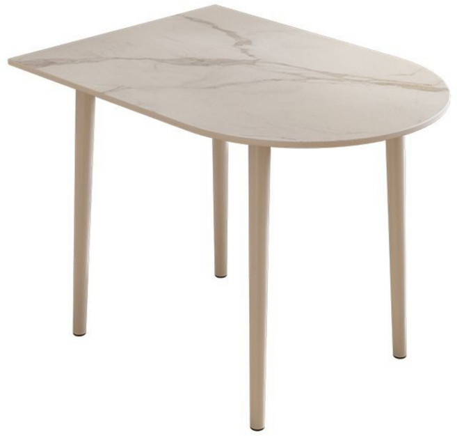 미니멀 반타원 식탁 800, H. 120x40x73cm