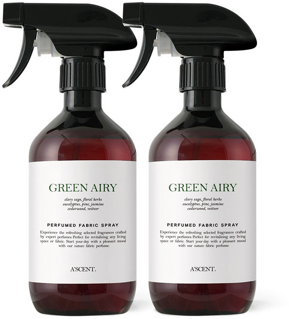 에이센트 섬유탈취제 500ml, 2개, 그린에어리