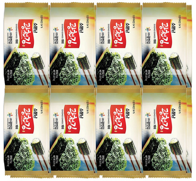 소문난 광천김 재래 도시락김 5g x 128봉(16단x8팩), 128개