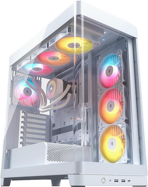 CORSAIR Frame 4500X RS-R ARGB & Nautilus RS 360 ARGB 케이스 쿨러 번들 - 화이트