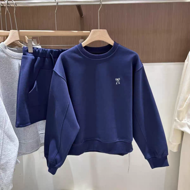 Shopflix 여성 캐주얼 트레이닝복 세트 맨투맨 밴딩 스커트 고급원단 투피스 세트