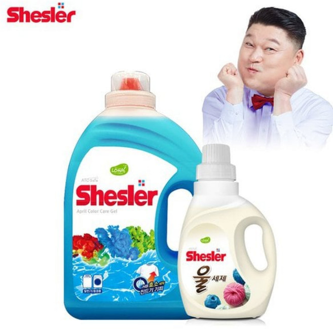 아토세이프 강호동의 쉬슬러 액상 세제 에이프릴 3.05L 1개 + 울전용 650ml 1개