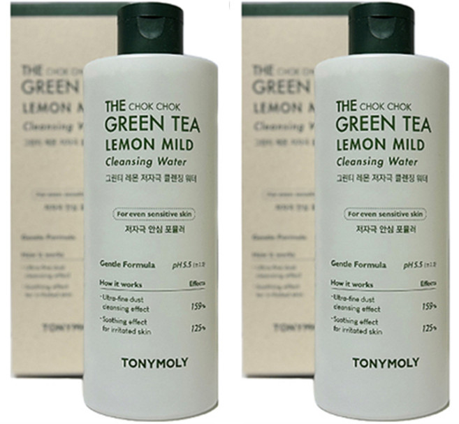 토니모리 더 촉촉 그린티 레몬 저자극 클렌징 워터, 300ml, 2개
