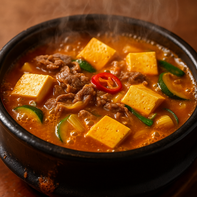 [명품반찬가게 집반찬] 한우 된장찌개 밀키트 간편 조리 재료, 1개, 600ml