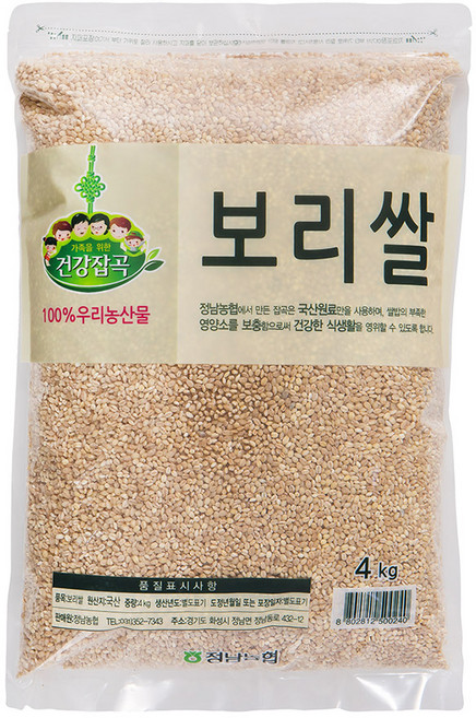 [건강잡곡] 화성 정남농협 보리쌀, 1개, 4kg