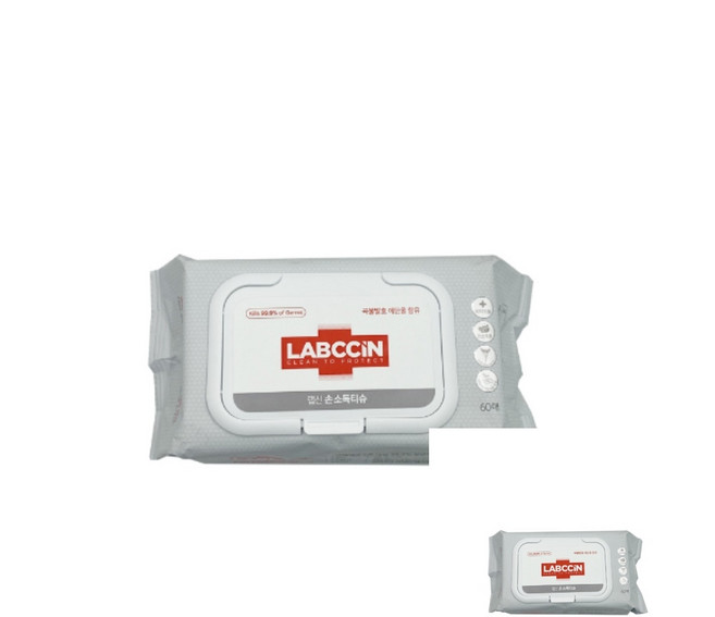 랩신 손소독티슈 60매 X 4개