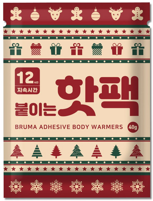 브루마 붙이는 핫팩 12시간 40g 100매, 100개