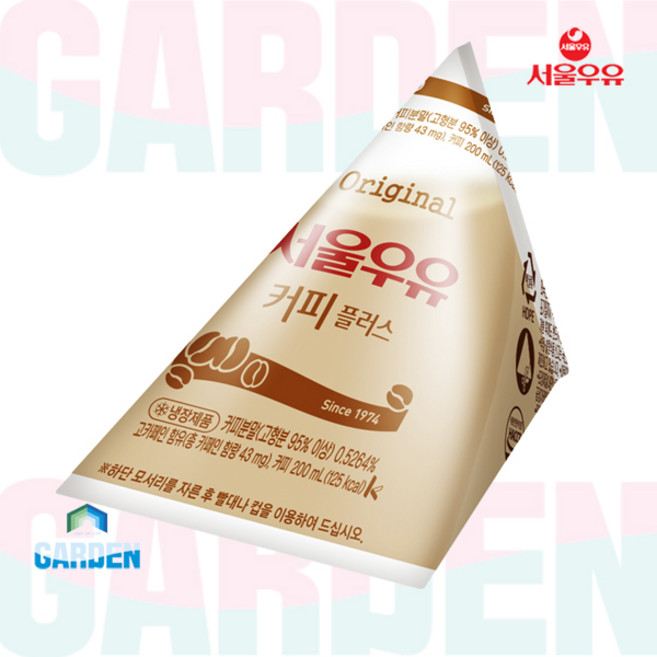 서울우유 커피 삼각 포리 18개 일반포장+더드림마켓아이스팩1개, 200ml
